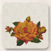 Peach-Rose Getränkeuntersetzer (Vorderseite)