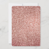 Peach Rose Glitzer Giraffe Drucken Einladung (Rückseite)