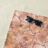 Peach Rose Glitzer Giraffe Drucken Strandtuch (Beispiel)