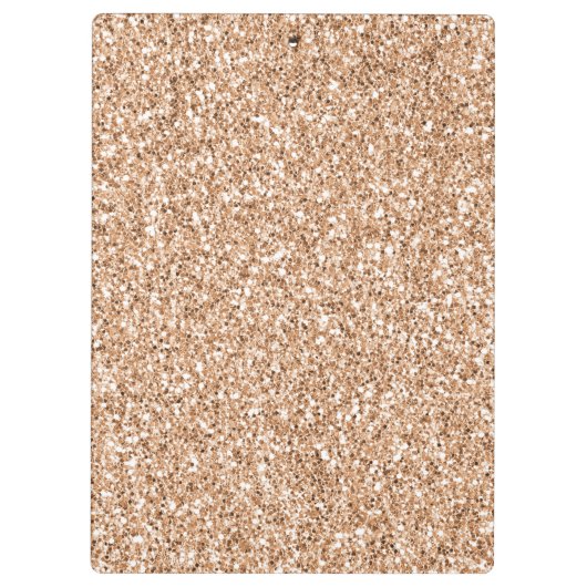 Peach Rose Gold Blush Glitzer Glitz        Klemmbrett (Rückseite)