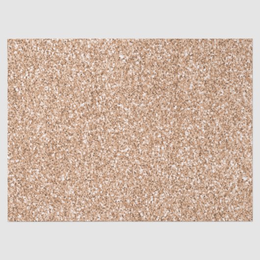Peach Rose Gold Blush Glitzer Glitz Seidenpapier (Vorderseite)