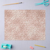 Peach Rose Gold Blush Pink Glitz Leopard Print Seidenpapier (Basteln)
