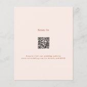 Peach Rose Gold formale QR UAWG Budget Hochzeit (Rückseite)