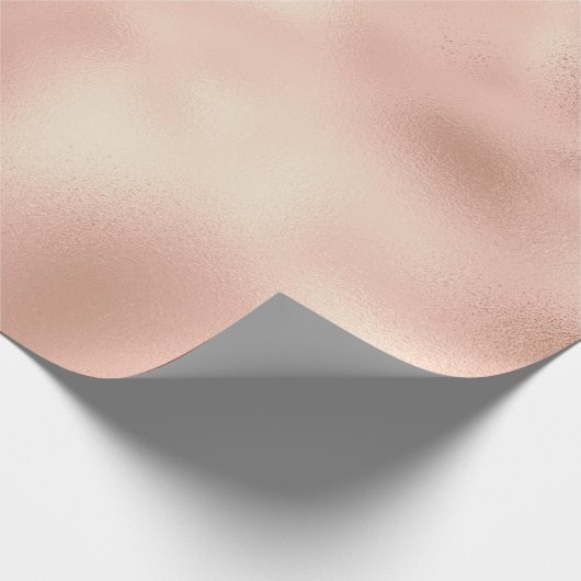 Peach Rose Gold Geschenkpapier (Ecke)
