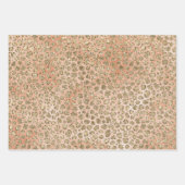 Peach Rose Gold Glitz Sparkle Tierdrucke Geschenkpapier Set (Vorderseite 2)