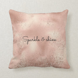 Peach Rose Gold Glitzy Glitzer      Kissen