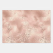 Peach Rose Gold Glitzy Glitzer Sparkone Geschenkpapier Set (Vorderseite 2)