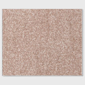 Peach Rose Gold Luxe Glitzer  Geschenkpapier (Flach)