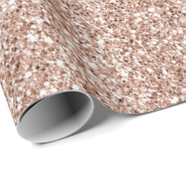 Peach Rose Gold Luxe Glitzer  Geschenkpapier
