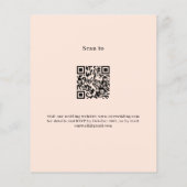 Peach Rose Gold QR UAWG budget Einladung Hochzeit (Rückseite)