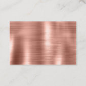 Peach Rose Gold Sparkle Leopard Glitz Visitenkarte (Rückseite)