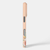 Peach Rose Goldflorchen monogramm elegant Case-Mate iPhone Hülle (Rückseite / Rechts)