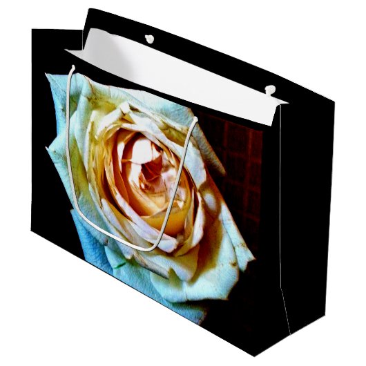 Peach-Rose Große Geschenktüte (Vorderseite Schrägansicht)