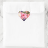 Peach Rose Heftkleber Herz-Aufkleber (Tasche)