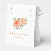 Peach-Rose-Hochzeit Geschenkschachtel (Rückseite)