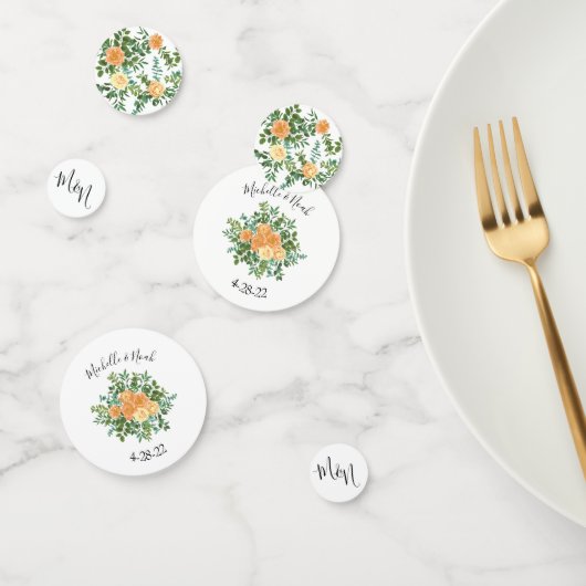 Peach Rose Hochzeit Vintag Konfetti (Gruppe)