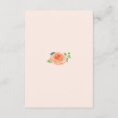 Peach-Rose Hochzeitsinformationskarten Begleitkarte (Rückseite)