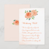 Peach Rose Hochzeitskarten Begleitkarte (Vorne/Hinten)