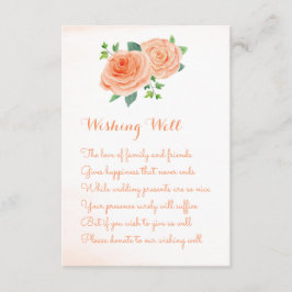 Peach Rose Hochzeitskarten Begleitkarte