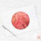 Peach Rose Hochzeitsticker und Umschlag Aufkleber (Umschlag)