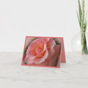 Peach-Rose-Karte Benutzerdefinierte Wildblume-Gruß Karte