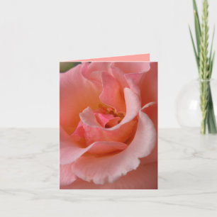 Peach-Rose-Karte Benutzerdefinierte Wildblume-Gruß Karte