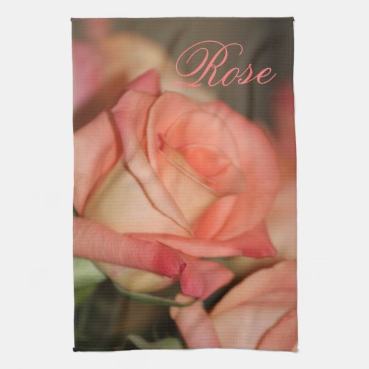 Peach Rose Küchentuch (Vertikal)
