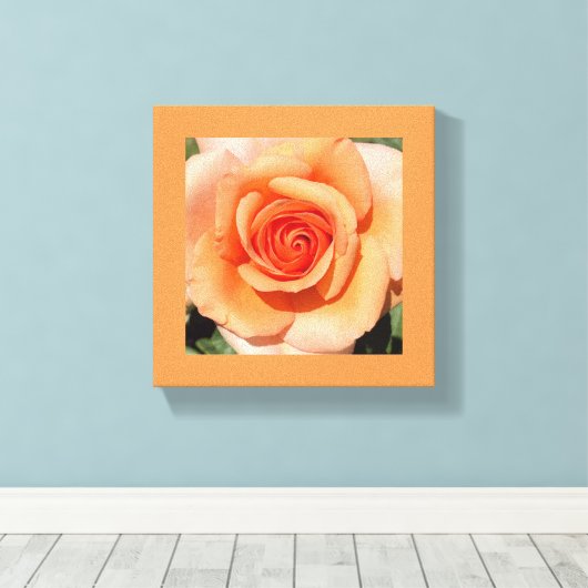 Peach-Rose Leinwanddruck (Insitu (Holzboden))