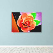 Peach-Rose Leinwanddruck (Insitu (Holzboden))