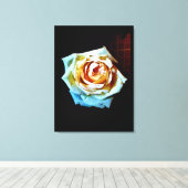 Peach-Rose Leinwanddruck (Insitu (Holzboden))