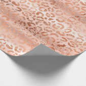 Peach Rose Leopard Geschenkpapier (Ecke)