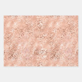 Peach Rose Leopard Geschenkpapier Set (Vorderseite 2)