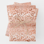 Peach Rose Leopard Geschenkpapier Set (Beispiel)