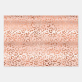Peach Rose Leopard Geschenkpapier Set (Vorderseite)