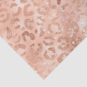 Peach Rose Leopard Glitz Seidenpapier (Detail)