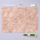 Peach Rose Leopard Glitz Seidenpapier (Handwerk)