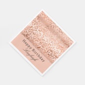 Peach Rose Leopard Serviette (Ecke)
