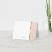 Peach Rose mit Goldrassensehen Dankeskarte (Rückseite)