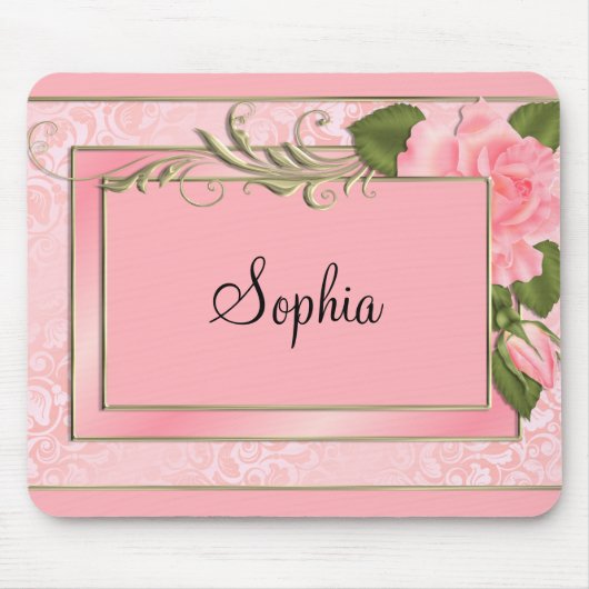 Peach-Rose Mousepad (Vorne)