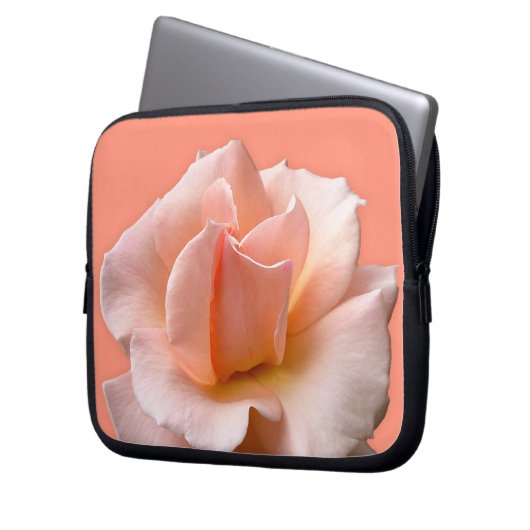 Peach Rose Notebook Sleeve Wilde Rose Tablet Case (Vorderseite Links)