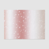 Peach Rose Ombre Gold Bokeh Dots Christmas Seidenpapier (Vorderseite)