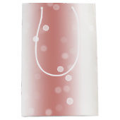 Peach Rose Ombre Gold Christmas Mittlere Geschenktüte (Vorderseite)