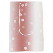 Peach Rose Ombre Gold Christmas Mittlere Geschenktüte (Rückseite)