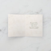 Peach Rose on Wood Beileid Danke Karte (Innenseite)