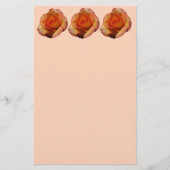 Peach Rose Orange Floral Fotografie Briefpapier (Vorderseite)