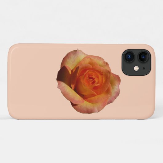 Peach Rose Orange Floral Fotografie Case-Mate iPhone Hülle (Rückseite (Horizontal))
