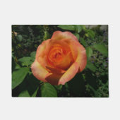 Peach Rose Orange Floral Fotografie Fußmatte (Vorderseite)