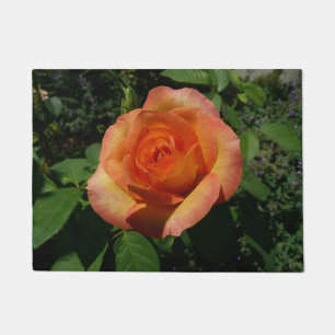 Peach Rose Orange Floral Fotografie Fußmatte
