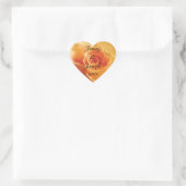 Peach Rose Personalisiert Wedding Sticker (Tasche)