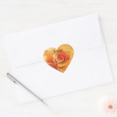 Peach Rose Personalisiert Wedding Sticker (Umschlag)